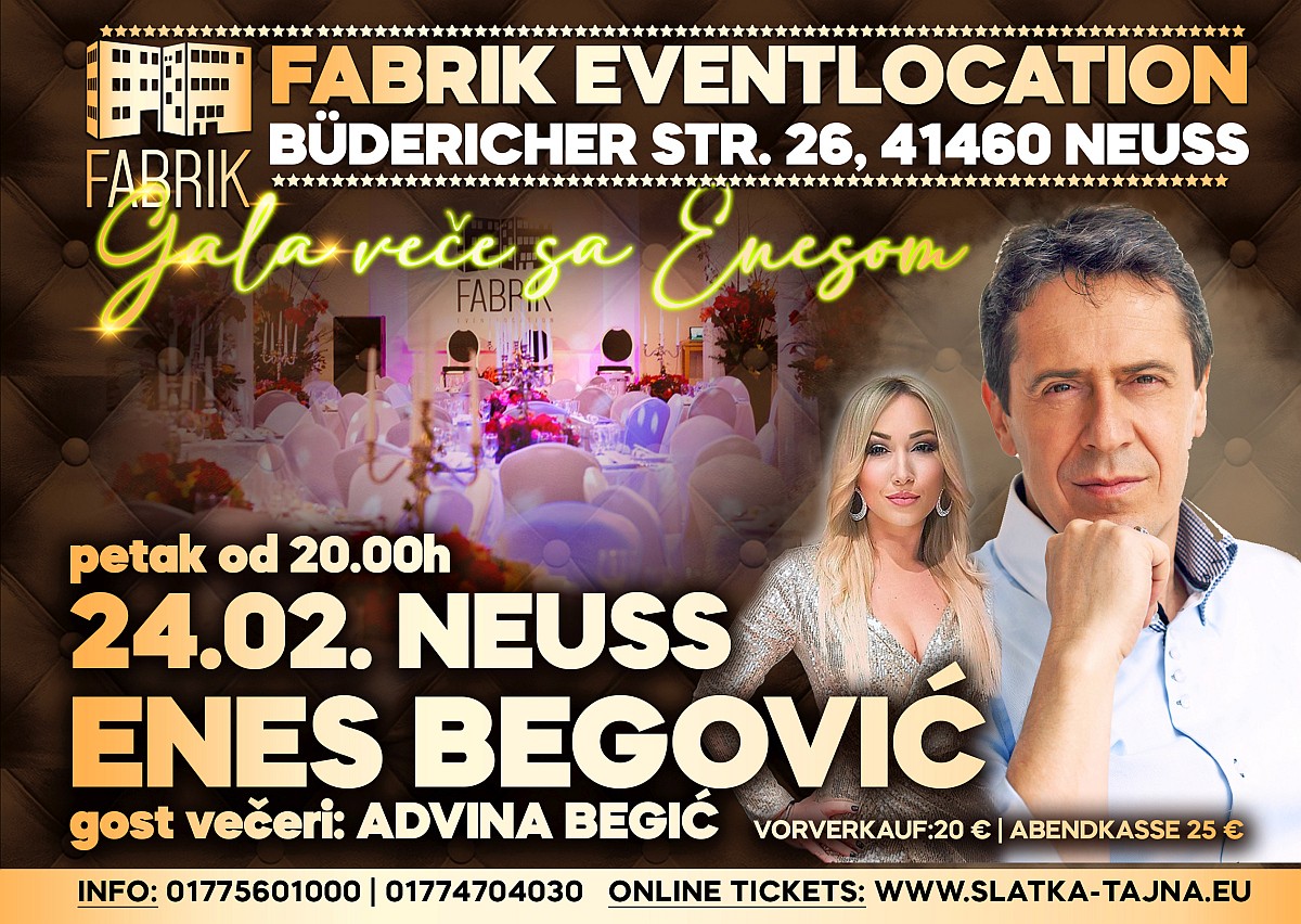 24.02. NEUSS – Enes Begovic Gala vece – Gost: Advina Begic