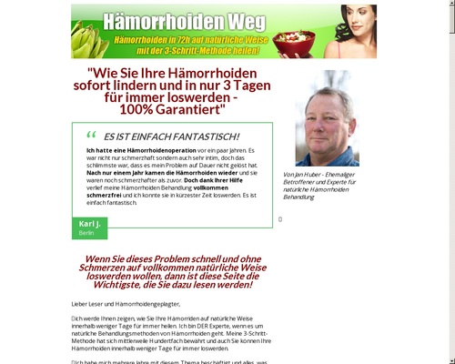 Haemorrhoiden Behandlung – German